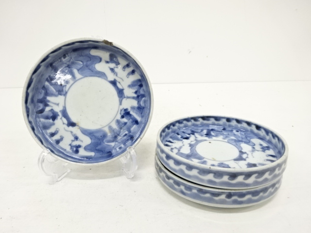 古伊万里 染付 柳紋陵花皿 六客 宗 sou::お茶道具・着物のお店